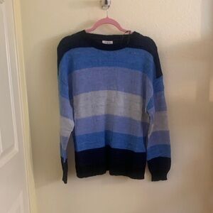 NWT Striped Blue and Gray Men's Sweater